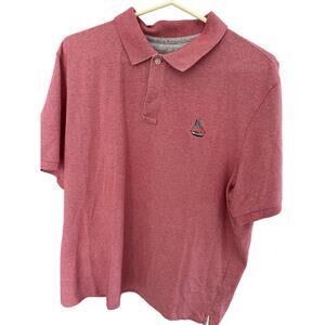 Vineyard Vines Men L Edgartown Polo Pink Sailboat Logo Golf Sailing Casual
